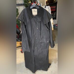 Men's Black Trench Coat vintage Sydney oilskin clothing  co Australia